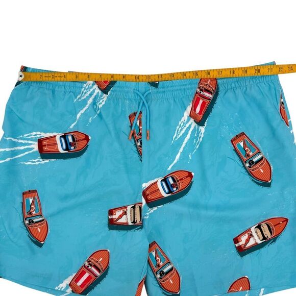 NWT RSVLTS Men's Lake Como Swim Trunks Hybrid Board Shorts Blue 3XL - Picture 9 of 11